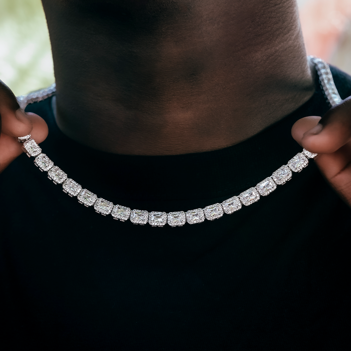 Iced Cushion Cut Tennis Chain