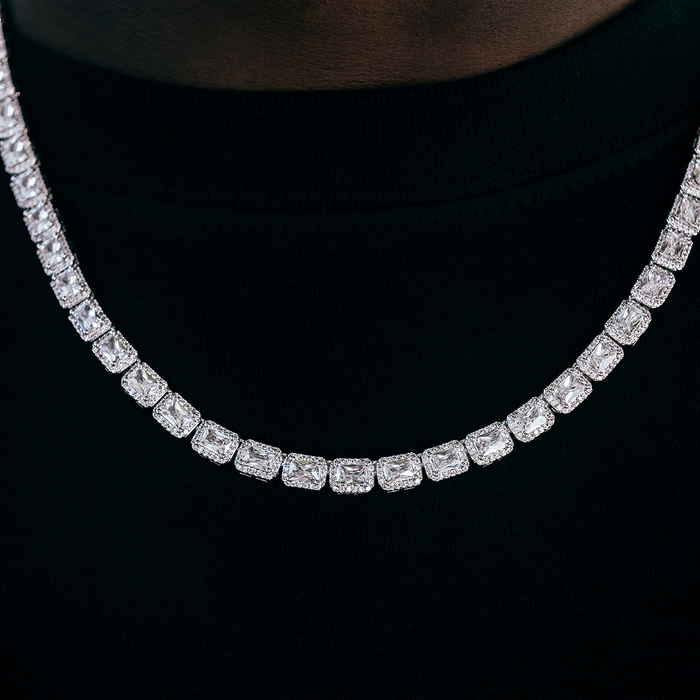 Iced Cushion Cut Tennis Chain