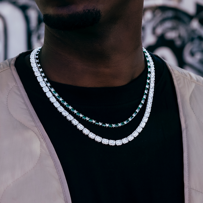 Iced Cushion Cut Tennis Chain