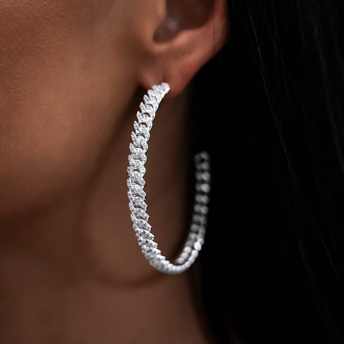 14k Gold Plated / Large / White Gold