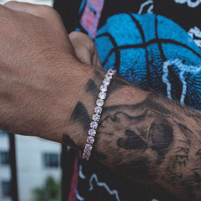 Round Cut Tennis Bracelet in Rose Gold - 5mm - The GLD Shop