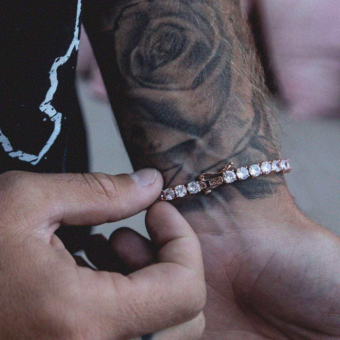 Round Cut Tennis Bracelet in Rose Gold - 5mm - The GLD Shop