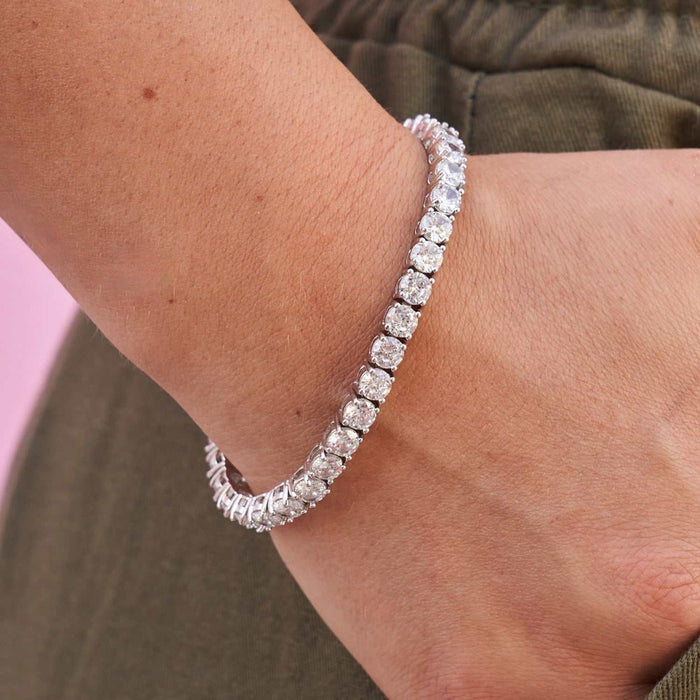 Diamond Tennis Bracelet in White Gold- 5mm