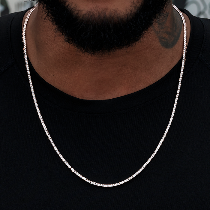 Diamond Tennis Chain in Rose Gold- 2mm