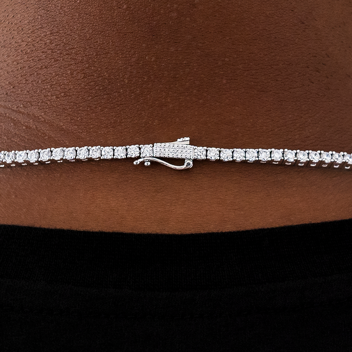 Diamond Tennis Chain in White Gold- 3mm