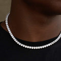 Diamond Tennis Chain in White Gold- 5mm