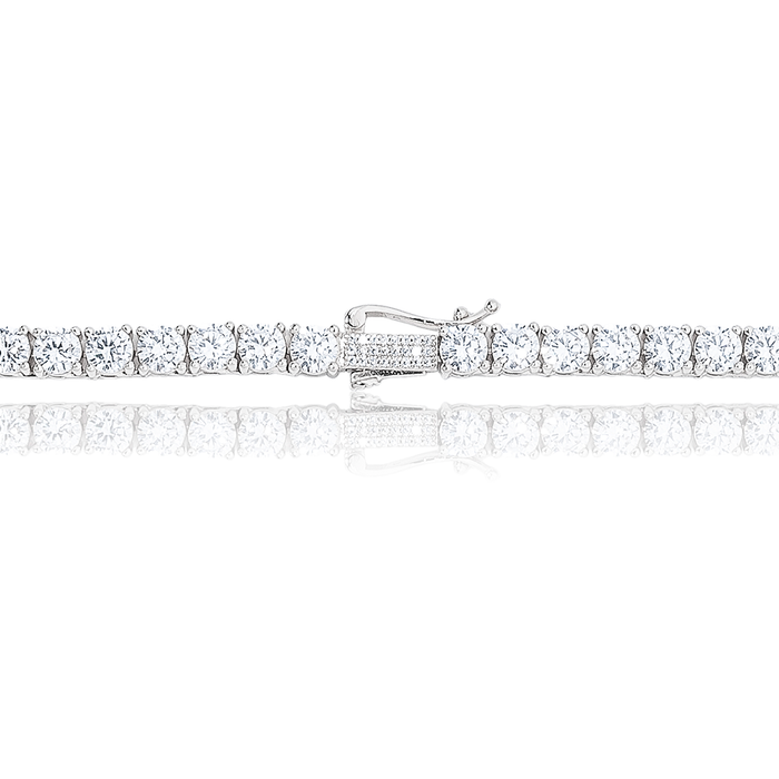 Diamond Tennis Chain in White Gold- 5mm