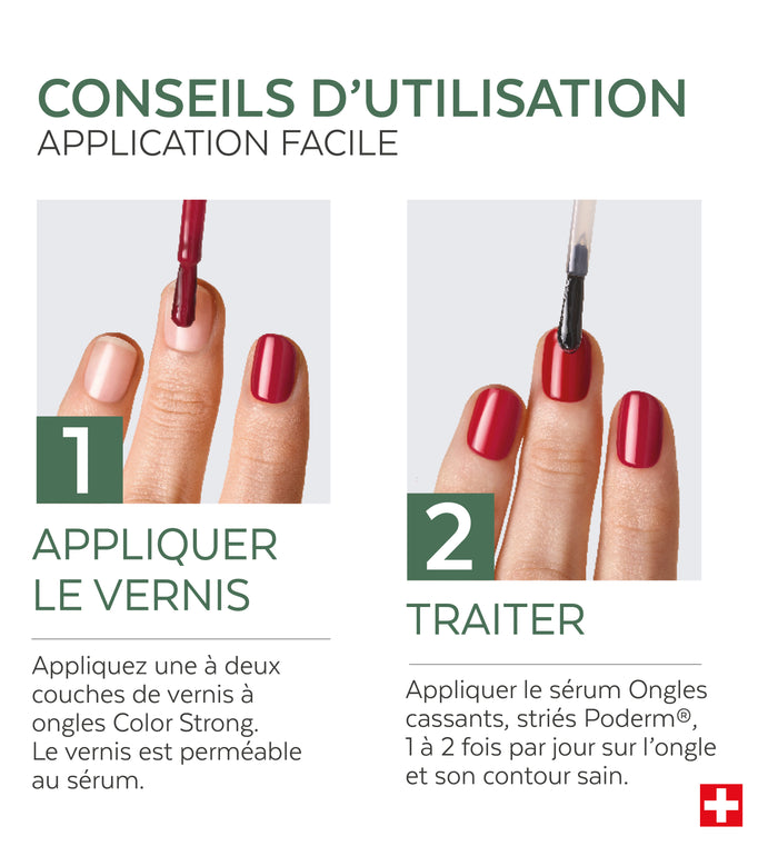 Résultats avant-après du duo kératine ongles mous cassants Poderm