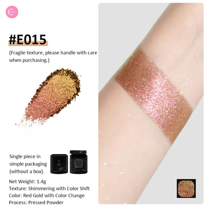 E015 (Red/Gold Duochrome) - Single Eyeshadow - Cheeryep