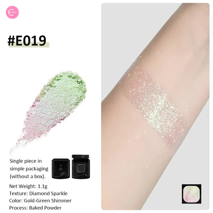 E019 (Gold/Green Shimmer) - Single Eyeshadow - Cheeryep