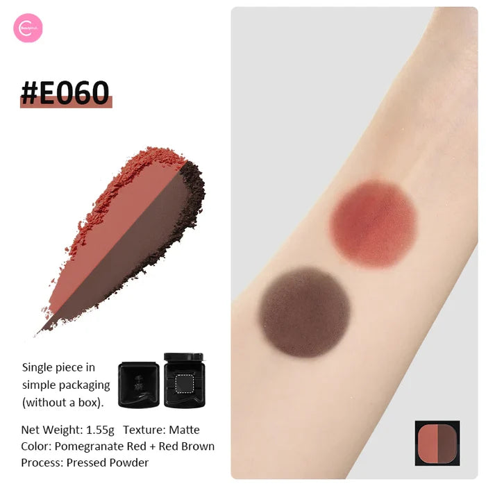 E060 (Red & Brown) - Single Eyeshadow - Cheeryep