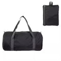 Black foldable waterproof travel duffel bag