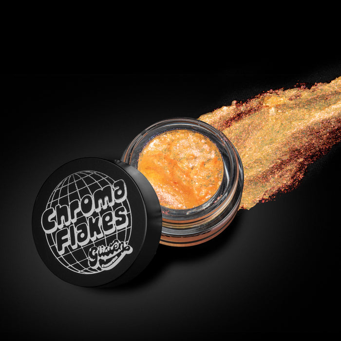 Flame Chroma Flakes (Orange) - Duochrome Pigment - Glisten Cosmetics