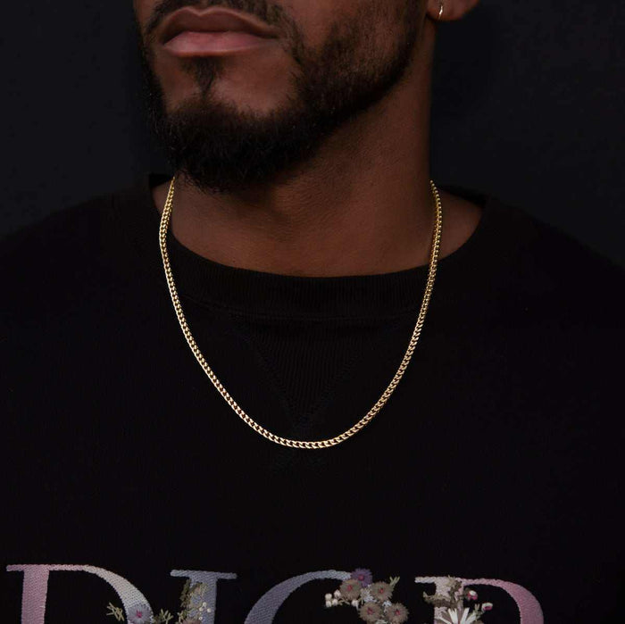 Franco Chain in Yellow Gold - 3mm - The GLD Shop