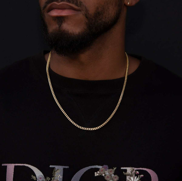 Franco Chain in Yellow Gold - 3mm - The GLD Shop