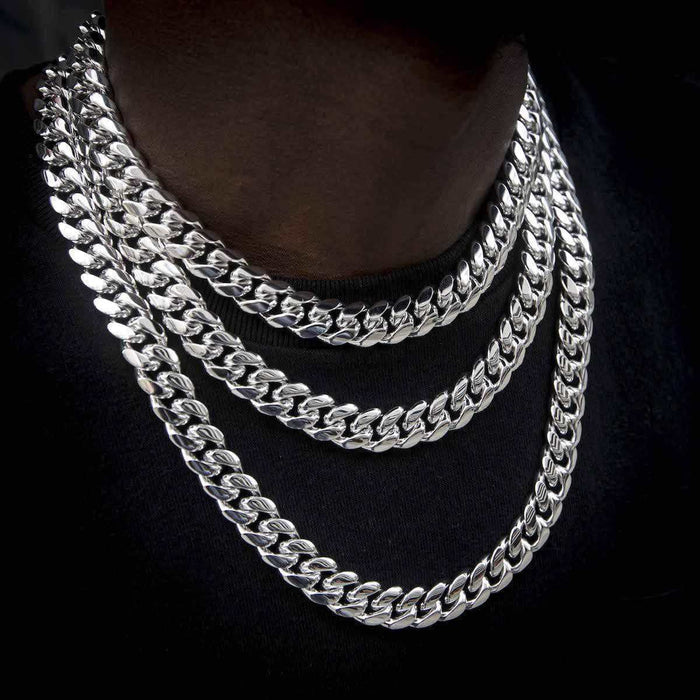 GLD Signature Cuban in White Gold - 12mm - The GLD Shop