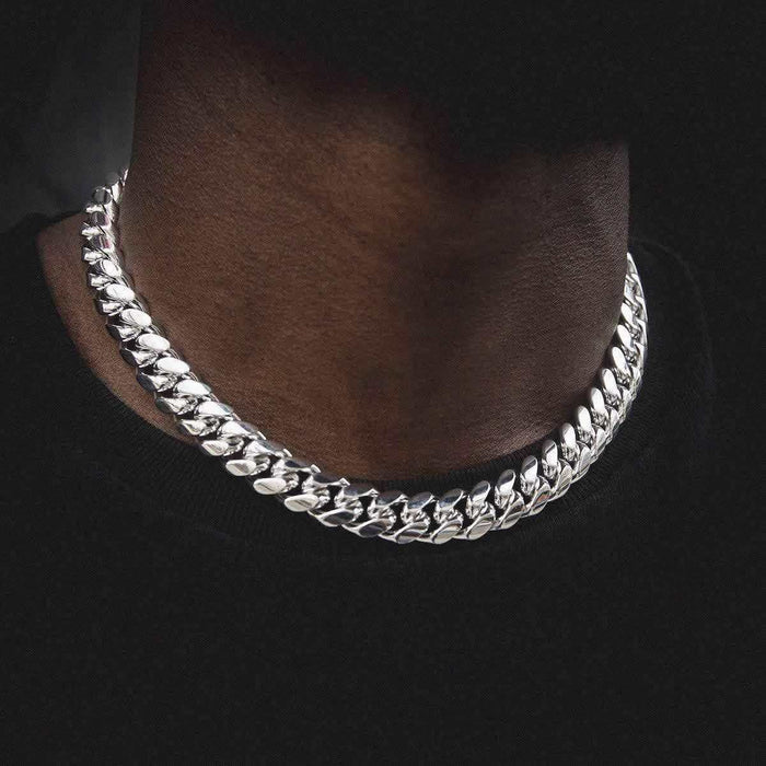 GLD Signature Cuban in White Gold - 12mm - The GLD Shop
