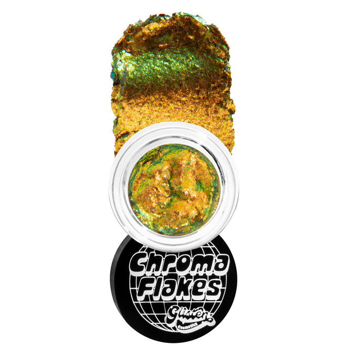 Gold Rush Chroma Flakes (Gold/Green) - Duochrome Pigment - Glisten Cosmetics
