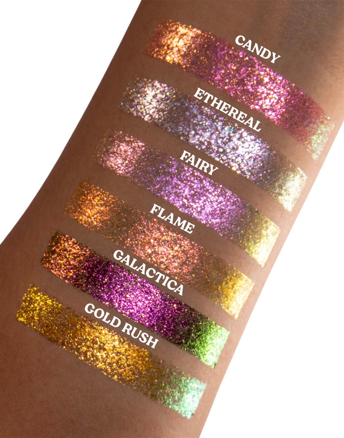 Gold Rush Chroma Flakes (Gold/Green) - Duochrome Pigment - Glisten Cosmetics