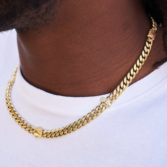 Golden State Warriors 8MM Miami Cuban Chain - Gold