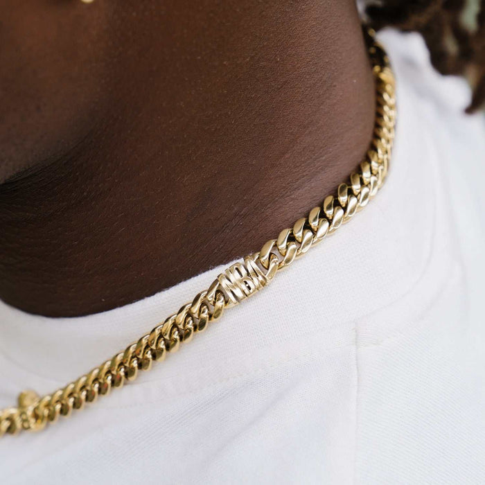 Golden State Warriors 8MM Miami Cuban Chain - Gold