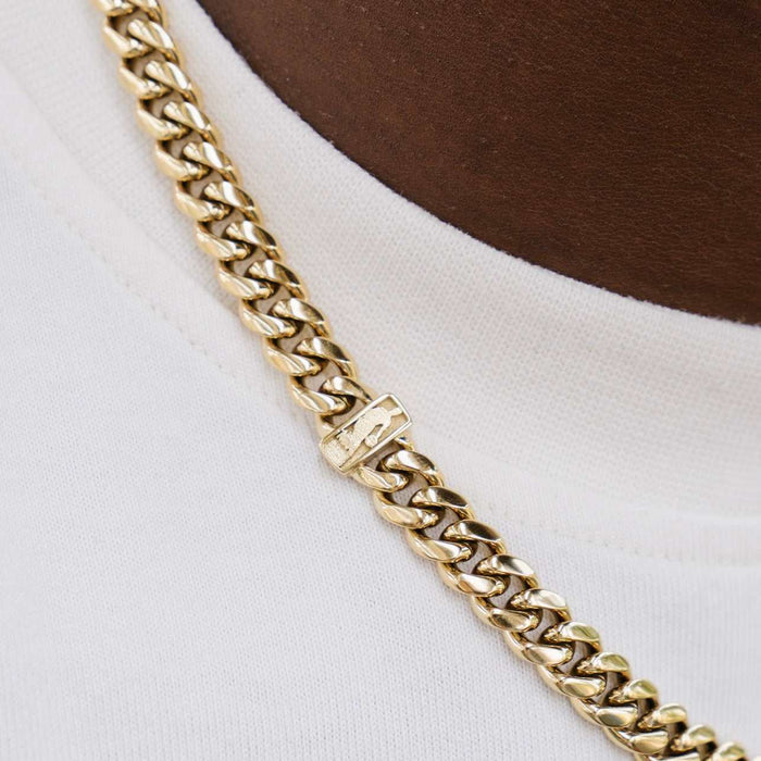 Golden State Warriors 8MM Miami Cuban Chain - Gold