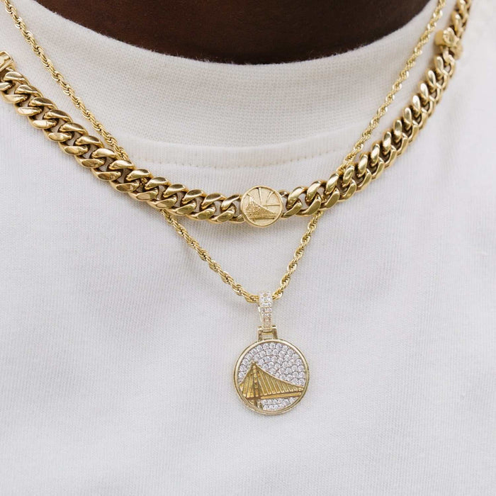 Golden State Warriors 8MM Miami Cuban Chain - Gold