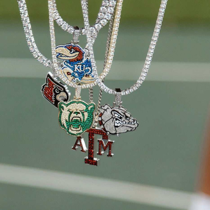 Gonzaga Bulldogs Pendant - White Gold - The GLD Shop