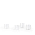 HAY Angle Glass-Set of 4 Wide 7,5cm (Clear) onfeet