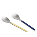 HAY MVS Serving Spoon Set of 2 (Dark Blue / Yellow) onfeet