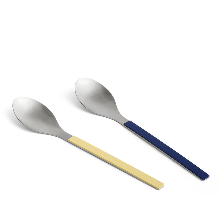 HAY MVS Serving Spoon Set of 2 (Dark Blue / Yellow) onfeet