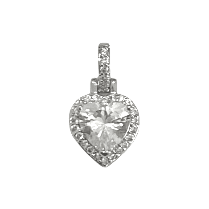 Heart and Cross Set in White Gold