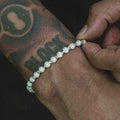 Iced Ball Bracelet in Yellow Gold - 4mm - The GLD Shop