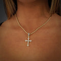 Micro Celtic Cross V.2 in Yellow Gold - The GLD Shop