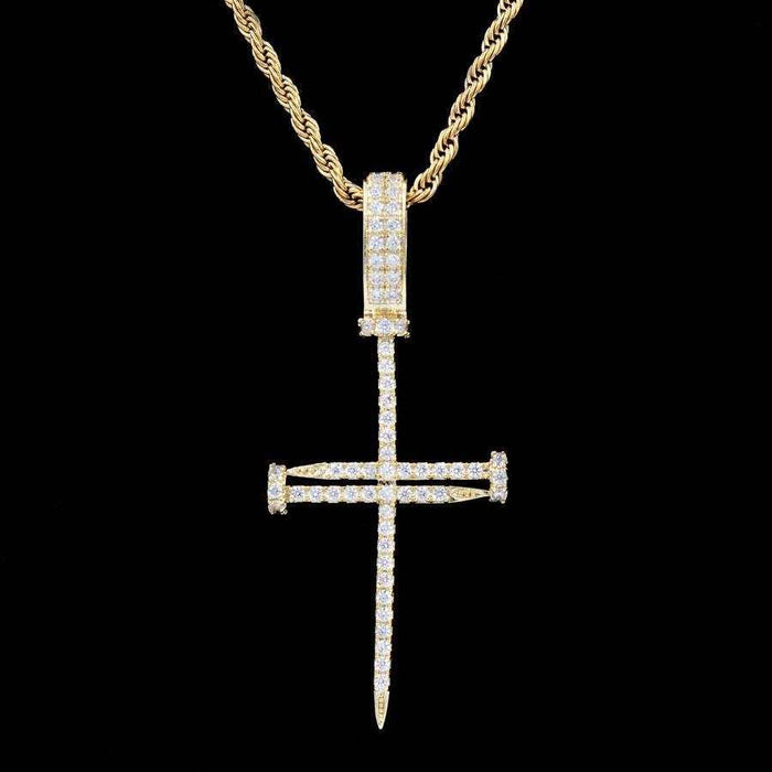 Nail Cross in Yellow Gold - The GLD Shop
