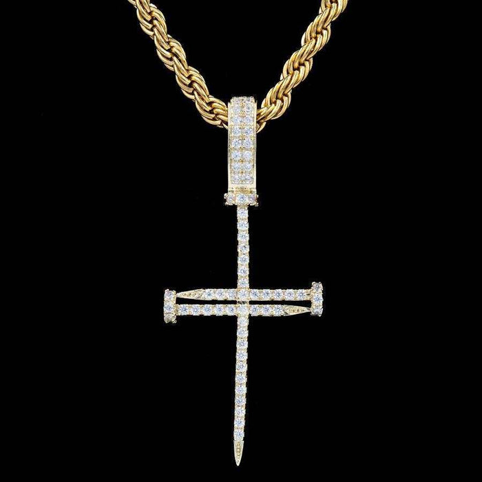 Nail Cross in Yellow Gold - The GLD Shop
