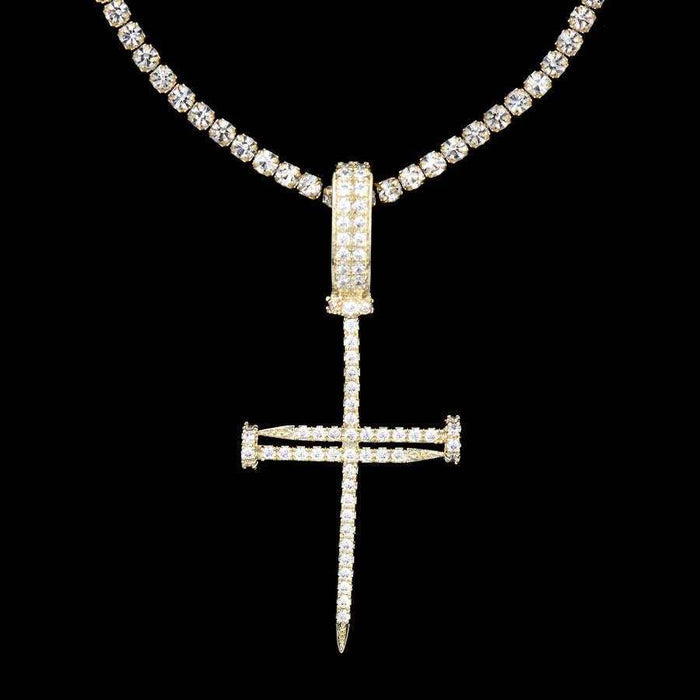 Nail Cross in Yellow Gold - The GLD Shop
