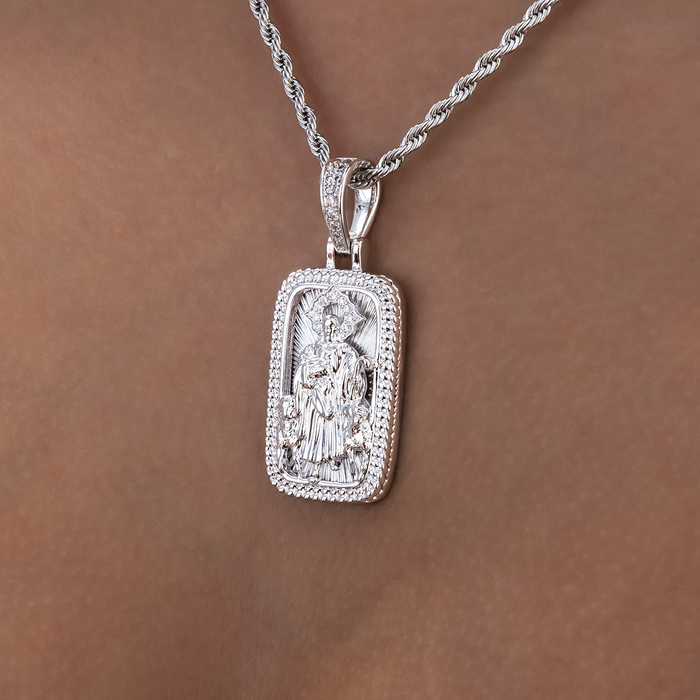Icon Shepherd Pendant in White Gold