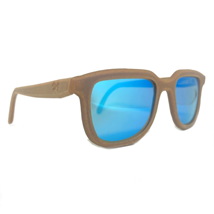 Iris hemp sunglasses with Arctic Blue mirrored lenses