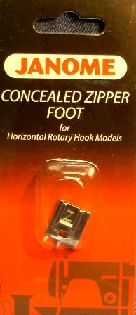 Janome Concealed Zipper Foot (5 - 7mm) - Maple Leaf Quilting Company Ltd.