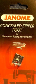 Janome Concealed Zipper Foot (5 - 7mm) - Maple Leaf Quilting Company Ltd.