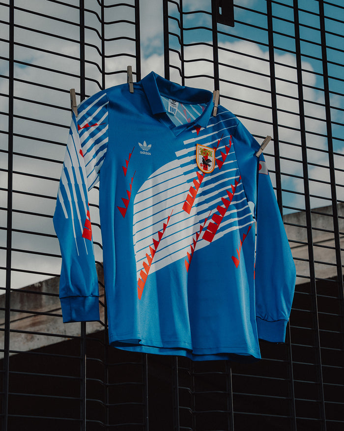 Adidas Japan Home Long Sleeve Jersey 1993 onfeet