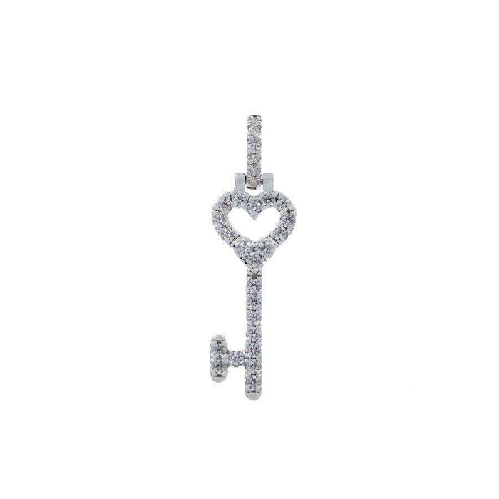 Key to my Heart Set in White Gold