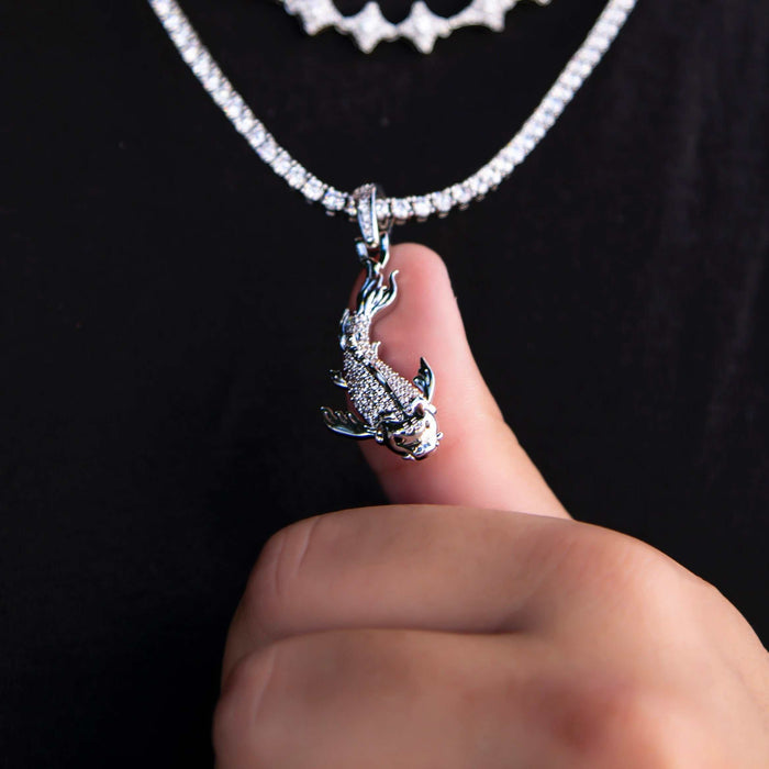 Koi Pendant - White Gold - The GLD Shop