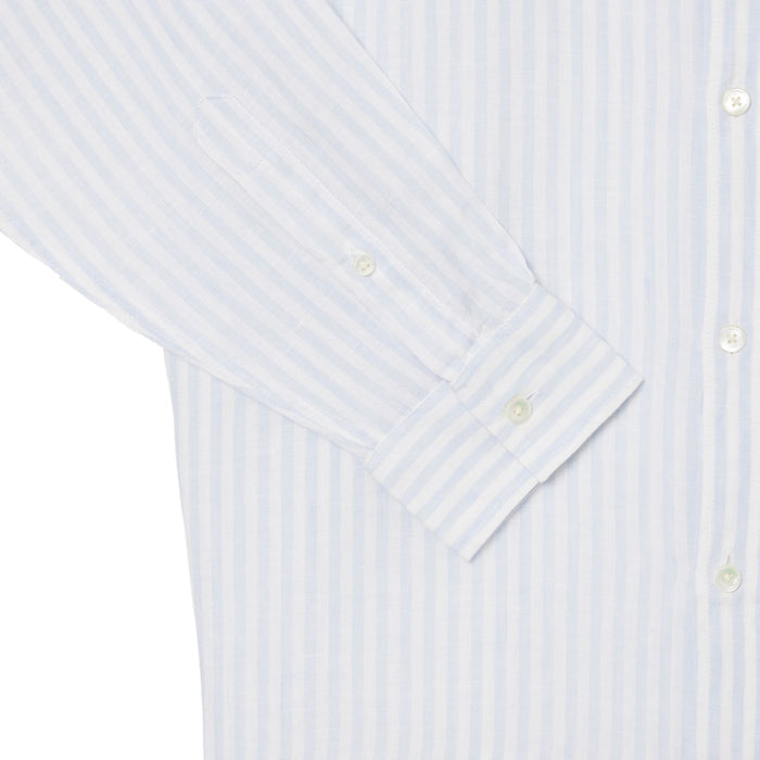 Lacoste Regular Fit Striped Linen Shirt