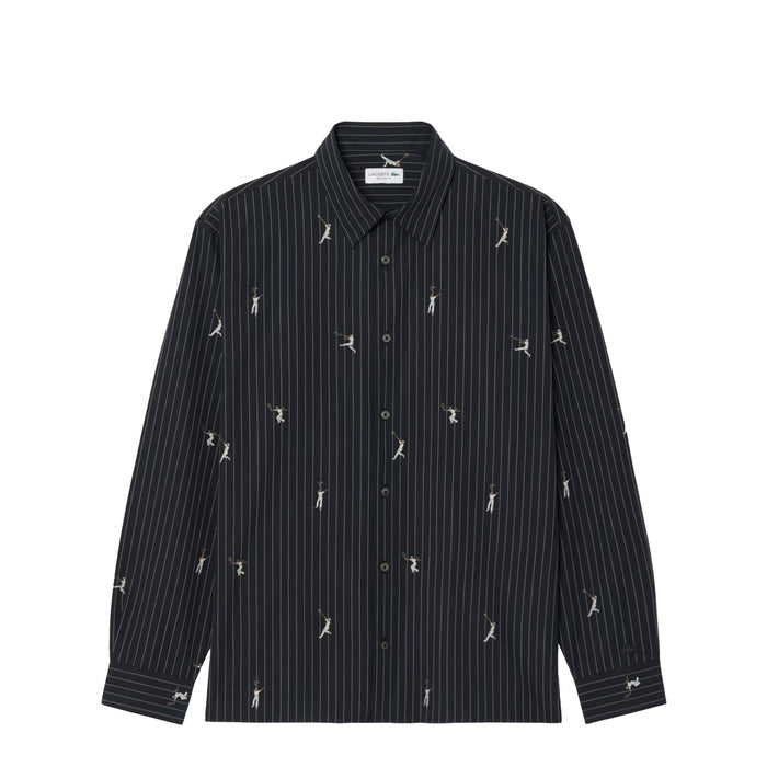 Lacoste Relaxed Fit Embroidered Cotton Shirt