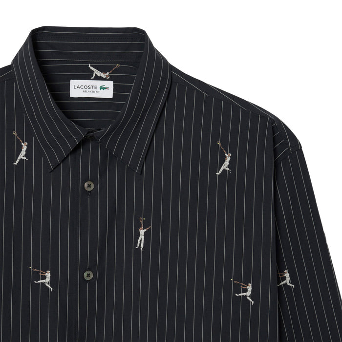Lacoste Relaxed Fit Embroidered Cotton Shirt