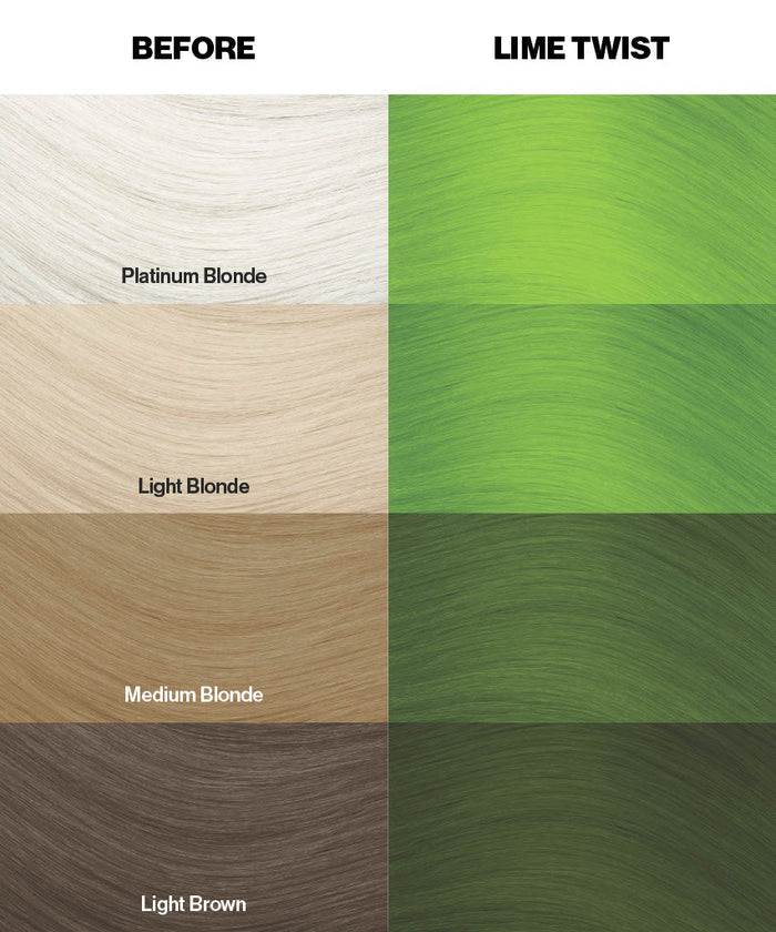 Lime Twist (Bright Green) - Semi-Permanent Hair Dye - Crazy Color