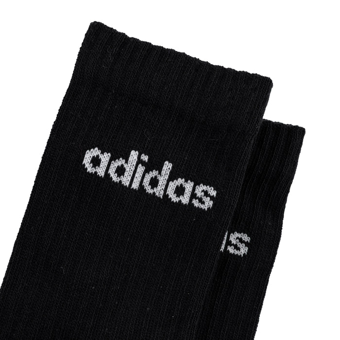 Adidas	Linear Crew Cushioned Socks 3 Pairs (Black / White)