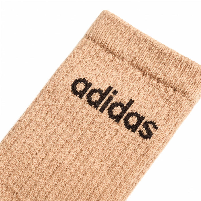 Adidas Linear Crew Cushioned Sock 3-Pack (Brown / Magic Beige / Earth Strata)